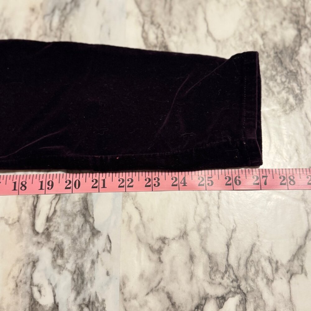 HUDSON Nico Midrise Velvet Skinny Jeans in Dark Plum - Picture 12 of 12